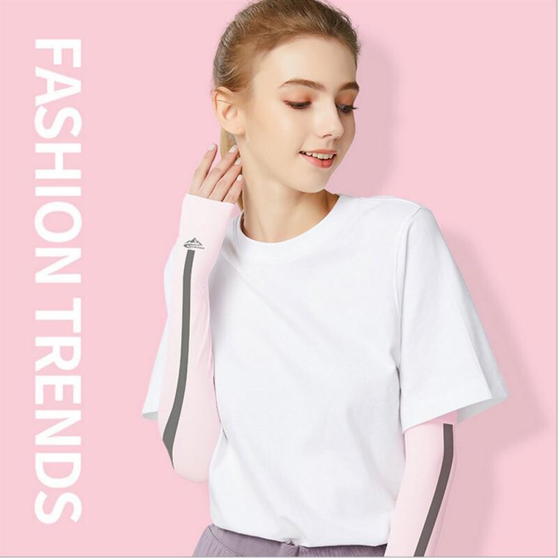 Mâneci sport din mătase de gheață Cremă solară Protecție UV Protecție solară Ciclism în aer liber Alergare Sală de fitness Răcire Husă de braț de vară