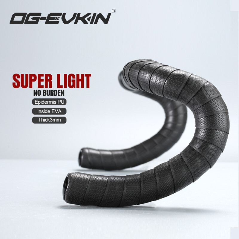 OG-EVKIN BT-001 Bandă pentru ghidon Bandă pentru bară de drum Poliuretan/EVA Anti-vibrații Ciclism Accesorii pentru biciclete Cu 2 mufe de bare