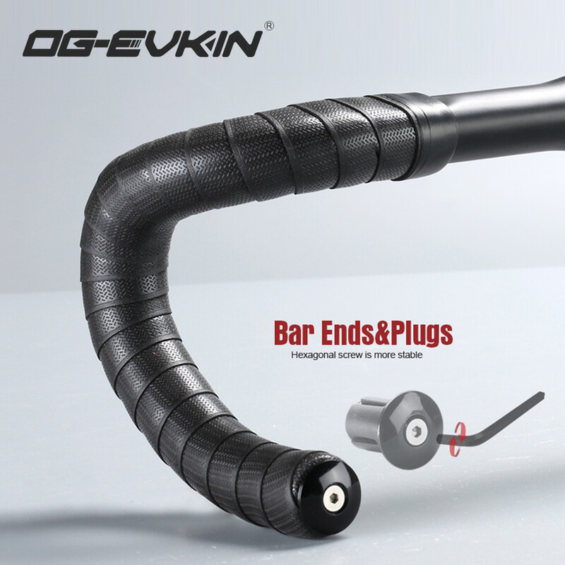 OG-EVKIN BT-001 Bandă pentru ghidon Bandă pentru bară de drum Poliuretan/EVA Anti-vibrații Ciclism Accesorii pentru biciclete Cu 2 mufe de bare