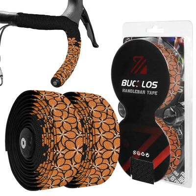 BUCCLOS Bandă de ghidon pentru bicicletă de drum Bandă de ghidon anti-alunecare cu absorbție a șocurilor Bandă de bară cu imprimare florală Accesorii pentru biciclete impermeabile