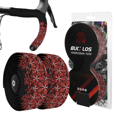 BUCCLOS Bandă de ghidon pentru bicicletă de drum Bandă de ghidon anti-alunecare cu absorbție a șocurilor Bandă de bară cu imprimare florală Accesorii pentru biciclete impermeabile