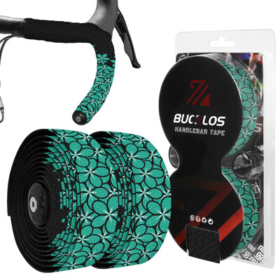 BUCCLOS Bandă de ghidon pentru bicicletă de drum Bandă de ghidon anti-alunecare cu absorbție a șocurilor Bandă de bară cu imprimare florală Accesorii pentru biciclete impermeabile