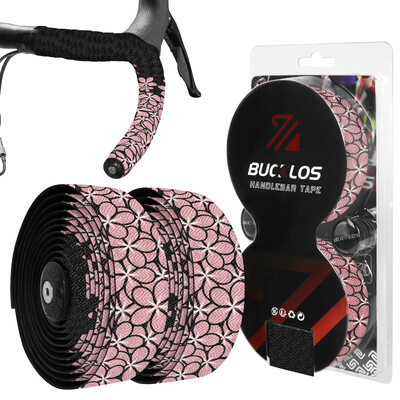 BUCCLOS Bandă de ghidon pentru bicicletă de drum Bandă de ghidon anti-alunecare cu absorbție a șocurilor Bandă de bară cu imprimare florală Accesorii pentru biciclete impermeabile