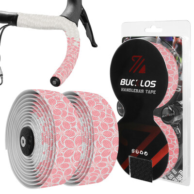 BUCCLOS Bandă de ghidon pentru bicicletă de drum Bandă de ghidon anti-alunecare cu absorbție a șocurilor Bandă de bară cu imprimare florală Accesorii pentru biciclete impermeabile