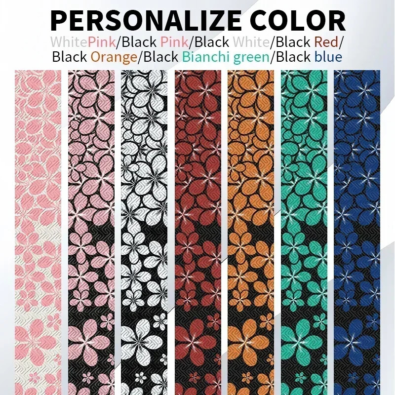 BUCCLOS Bandă de ghidon pentru bicicletă de drum Bandă de ghidon anti-alunecare cu absorbție a șocurilor Bandă de bară cu imprimare florală Accesorii pentru biciclete impermeabile