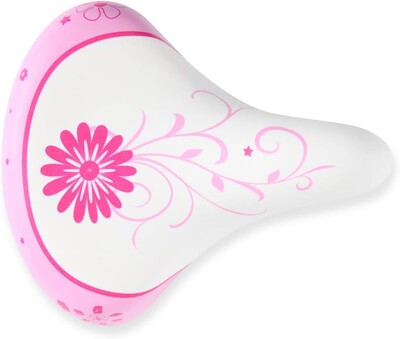 Scaun lat pentru biciclete pentru copii pentru fete, scaun confortabil pentru copii, potrivit pentru bicicleta de drum de munte de 12 14 16 18 20 inch, roz