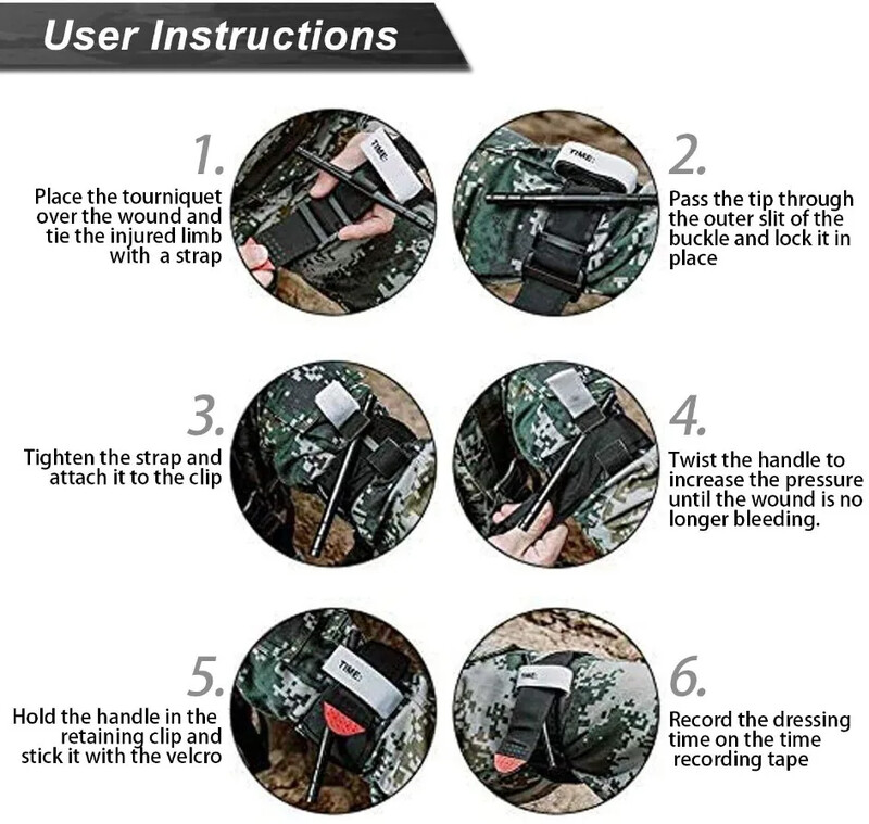 1 bucată albastru/roșu/kaki/negru turnichet pisică tactică militar supraviețuire în aer liber turnichet de luptă rotativ de prim ajutor de urgență medicală