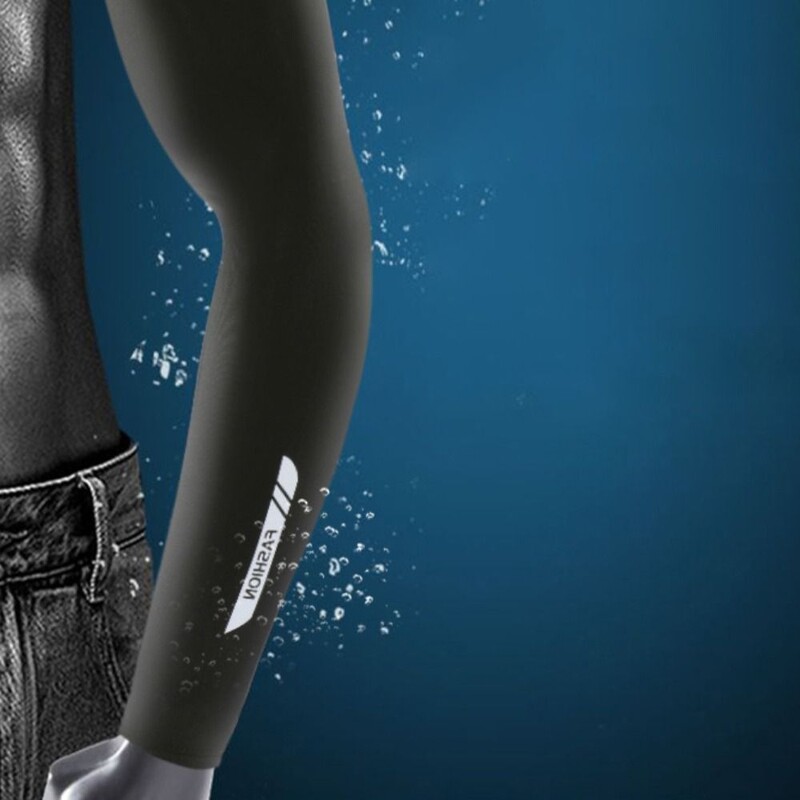 1 pereche de mâneci de braț, respirabil, uscare rapidă, protecție UV, mâneci de sport pentru ciclism, țesătură de gheață, protecție solară, îmbrăcăminte sportivă, mâneci de fitness