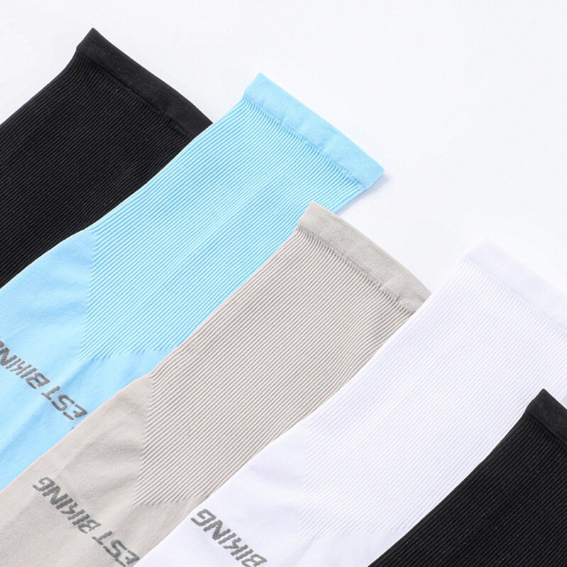 Mâneci de braț în aer liber Alergare Pescuit Mâneci de protecție solară Vară rece Uscare rapidă Respirabil de culoare solidă Mătase de gheață Echipament de ciclism