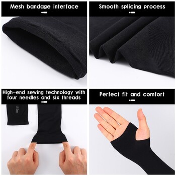 Fashion Cycling Βραχίονα μανίκια Ice Fabric Anti-UV Αντηλιακό Running Cycling Sleeve Outdoor Sport Cycling Arm Warmers Ανδρικά Γυναικεία