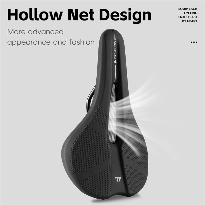WEST BIKING Șa de bicicletă cu plasă respirabilă ultraușoară MTB Road Bicicletă Pernă de absorbție a șocurilor Scaun de ciclism Piesă de bicicletă