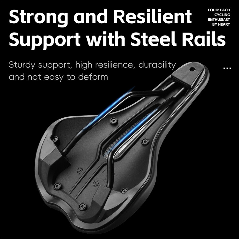 WEST BIKING Șa de bicicletă Hollow, confortabilă, rezistentă la șocuri, din piele PU, anti-alunecare, ușoară, MTB, șa de bicicletă de drum