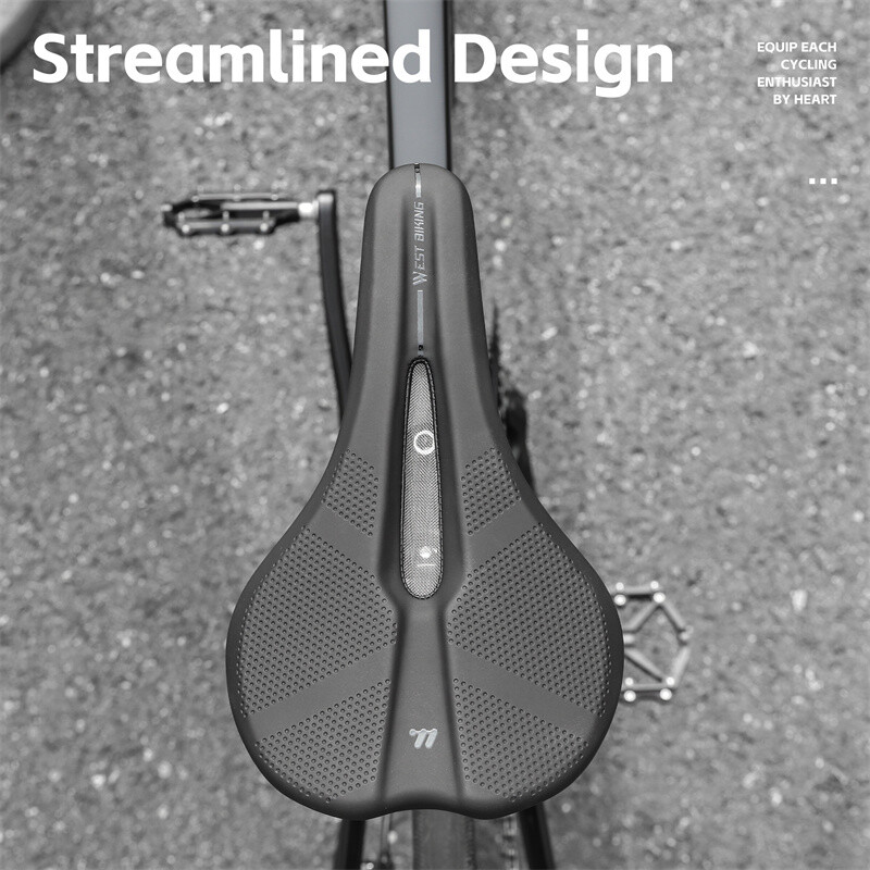 WEST BIKING Șa de bicicletă Hollow, confortabilă, rezistentă la șocuri, din piele PU, anti-alunecare, ușoară, MTB, șa de bicicletă de drum