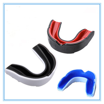 Kids Boxing Gum Shield with Storage Case Mouth Guard EVA Mouth Protector Διπλό χρώμα για Boxing MMA Kickboxing Muay Thai