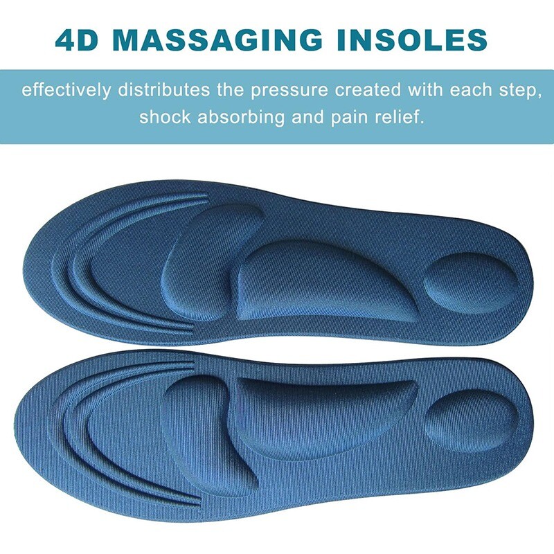 Branțuri de masaj tăiabile 4D Ameliorează durerea Tampoane moale din spumă cu memorie pentru pantofi Suport pentru arc Inserții de pernă pentru picioare, respirabile, anti-miros