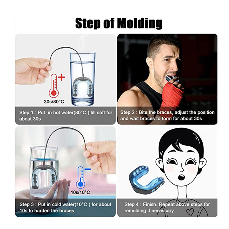 Apărător de gură Fotbal Cu protecție pentru buze Apărător pentru gură cu cureaua Protector pentru gură Baschet Karate Rugby Box Accesorii