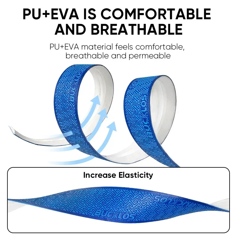 BUCKLOS benzi pentru biciclete de drum, rezistente la șocuri, ultraușoare, pentru mâner pentru ciclism, învelișuri pentru curele, înfășurate, respirabile, pentru ghidon de bicicletă, mufă fără bară