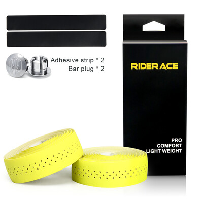 Bandă de ghidon de bicicletă Cu 2 dopuri de bară PU EVA Tenacitate ridicată Anti-alunecare Absorbție a șocurilor Respirabilă Bicicletă de drum Curele cu roți fixe