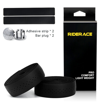 Bandă de ghidon de bicicletă Cu 2 dopuri de bară PU EVA Tenacitate ridicată Anti-alunecare Absorbție a șocurilor Respirabilă Bicicletă de drum Curele cu roți fixe