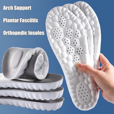 1 Pair 4D Soft Plantāra Fascīta zolīte Kurpes Iekšzoles pēdu velves atbalstam Ortopēdiskie ieliktņi Sporta triecienu absorbējošie apavu spilventiņi