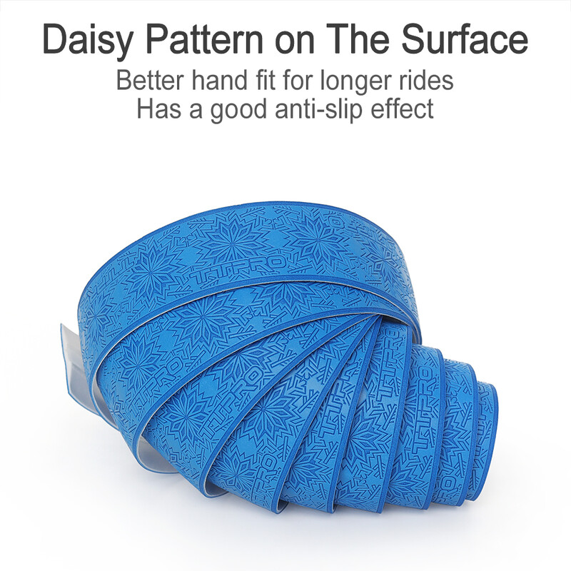 Bandă de bicicletă TTPRO cu model de fulgi de zăpadă anti schi pentru bicicletă de drum cu pietriș Banda moale anti-vibrație pentru ghidon