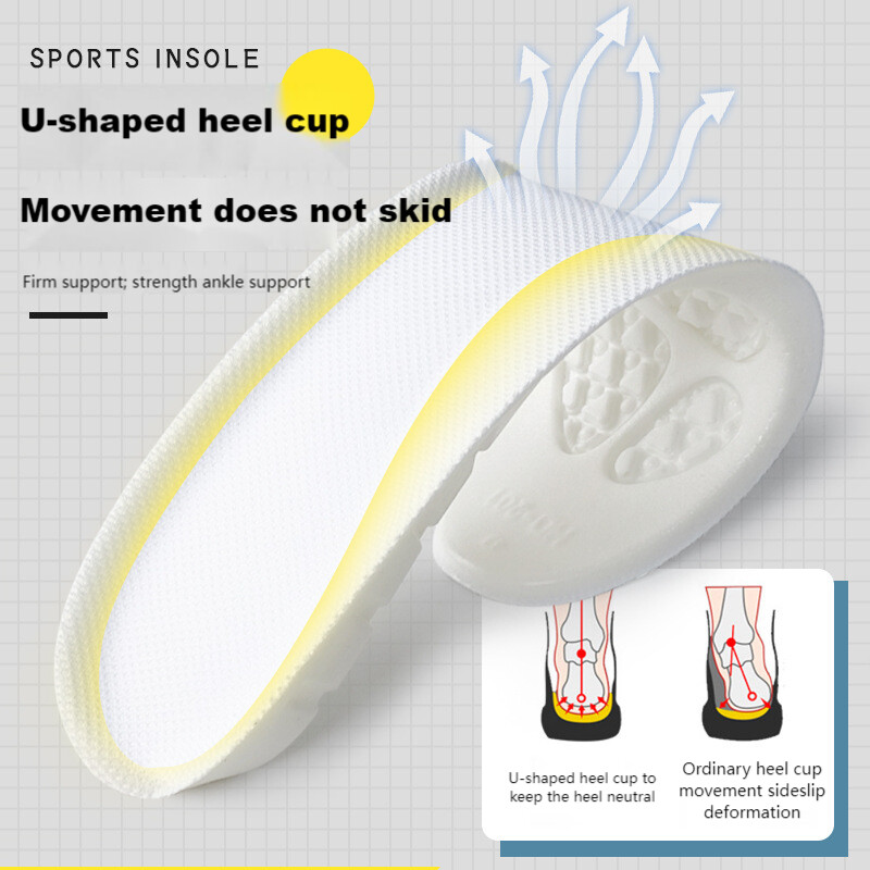 1 pereche tălpi interioare din spumă cu memorie EVA, transpirație, branț sport, pernă pentru alergare, inserție pentru îngrijirea picioarelor, branțuri bărbați, femei, ortopedice
