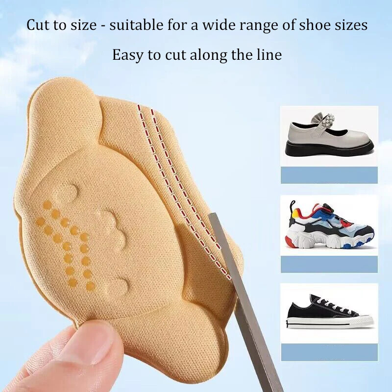 4 buc. Branțuri Plasturi pentru călcâi Pantofi pentru copii Tampă pentru ameliorarea durerii Picioare antiuzură Dimensiune reglabilă Autocolant pentru spate Inserții de pernă Branț