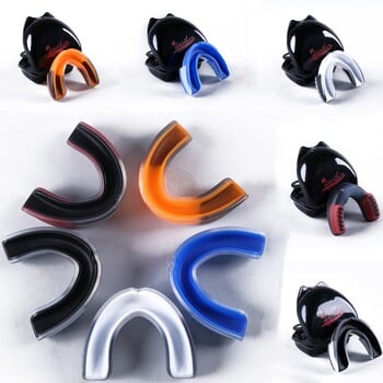 1 τεμ. Child/Adult Boxing Gum Shield Mouth Guard MMA Ράγκμπι Μπάσκετ Ποδόσφαιρο ποδοσφαίρου Επιστόμιο Σιδεράκια για χείλη με κουτί αποθήκευσης