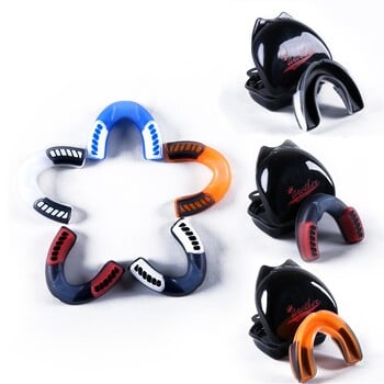 1 τεμ. Child/Adult Boxing Gum Shield Mouth Guard MMA Ράγκμπι Μπάσκετ Ποδόσφαιρο ποδοσφαίρου Επιστόμιο Σιδεράκια για χείλη με κουτί αποθήκευσης