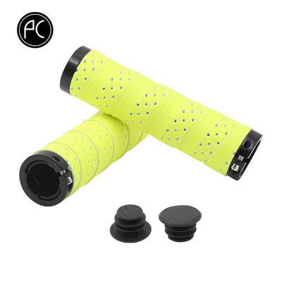 PCycling Mânere de bicicletă Punch PU Confortabil anti-alunecare Absorbție de umiditate Bandă de ghidon MTB Bicicletă de drum Piese de ciclism ultraușoare