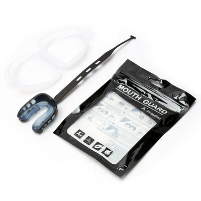 1vnt Sportinio futbolo burnos apsaugas antgalis Futbolo burnos apsaugas su dirželiu futbolo burnos apsaugai