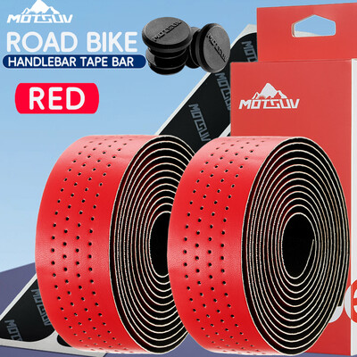 MOTSUV Bandă pentru ghidon de bicicletă Anti-vibrație PU EVA îndoită Ciclism Benzi pentru bicicletă de drum Curse Respirabilă Anti-alunecare Mâner înveliș pentru centură