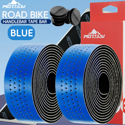 MOTSUV Bandă pentru ghidon de bicicletă Anti-vibrație PU EVA îndoită Ciclism Benzi pentru bicicletă de drum Curse Respirabilă Anti-alunecare Mâner înveliș pentru centură