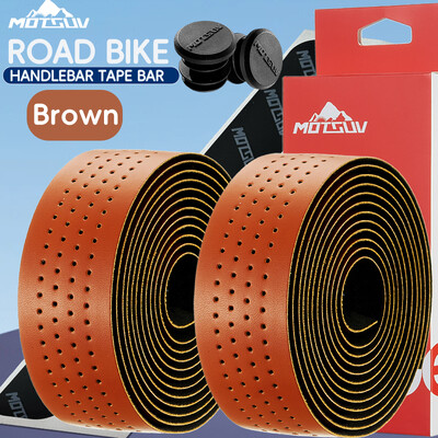 MOTSUV Bandă pentru ghidon de bicicletă Anti-vibrație PU EVA îndoită Ciclism Benzi pentru bicicletă de drum Curse Respirabilă Anti-alunecare Mâner înveliș pentru centură
