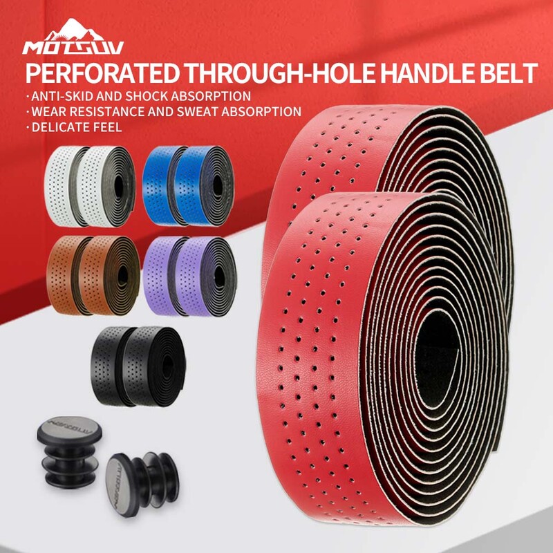MOTSUV Bandă pentru ghidon de bicicletă Anti-vibrație PU EVA îndoită Ciclism Benzi pentru bicicletă de drum Curse Respirabilă Anti-alunecare Mâner înveliș pentru centură