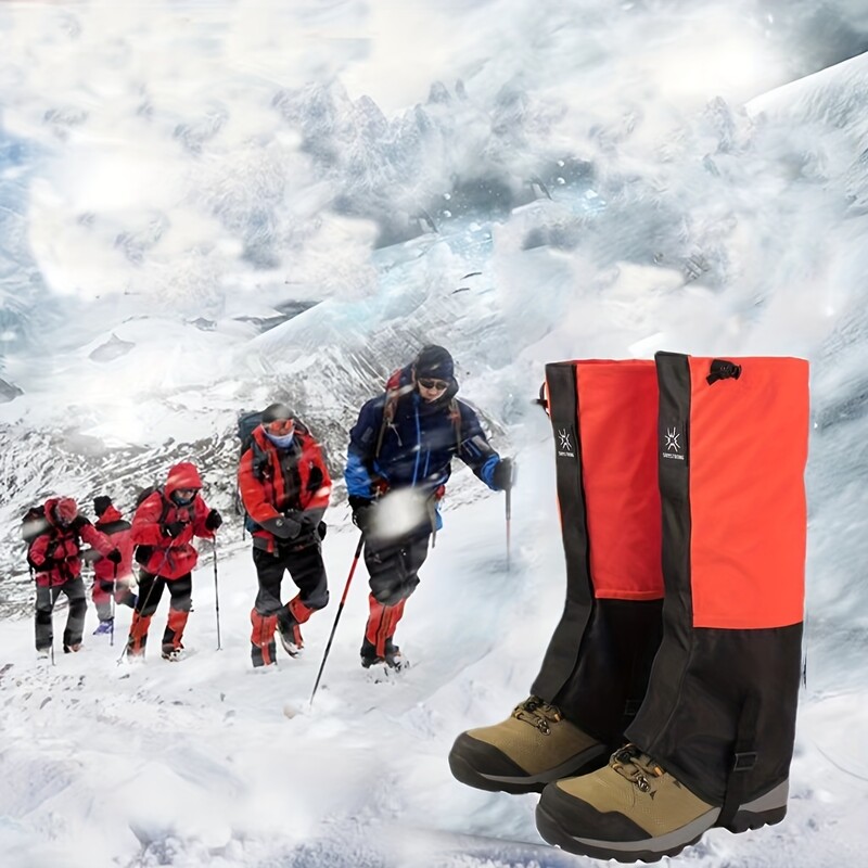 Водоустойчиви гети за крака На открито Снежно село Снежна покривка Алпинизъм Снежна пустиня Туризъм Предотвратяване на сняг и пясък Покривало за крака Skin