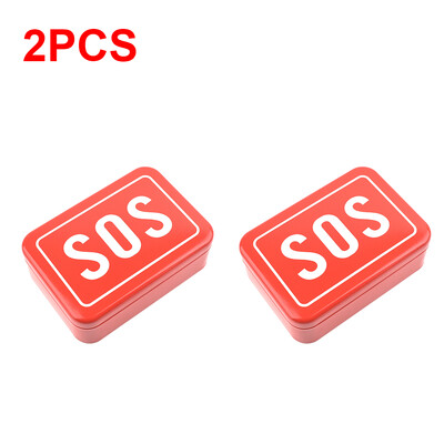 1-5 tk SOS Tin ravimite pillide säilituskasti kaanega konteiner välitingimustes ellujäämise varustuse komplektide jaoks Esmaabi pillikarbi matkavarustus