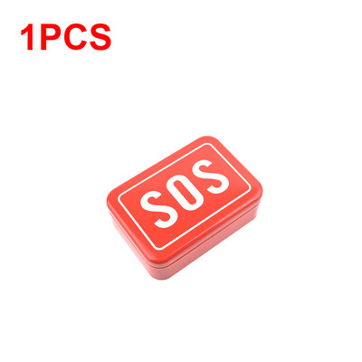 1-5 tk SOS Tin ravimite pillide säilituskasti kaanega konteiner välitingimustes ellujäämise varustuse komplektide jaoks Esmaabi pillikarbi matkavarustus