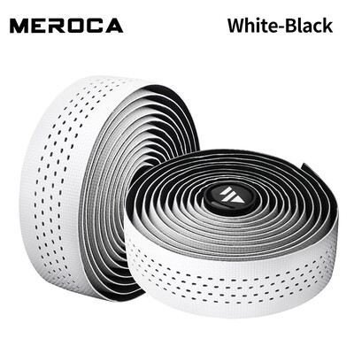 Bandă de ghidon pentru bicicletă de șosea MEROCA cu dop de 2 bare Bandă de ghidon anti-alunecare din silicon, potrivită pentru bicicleta de șosea