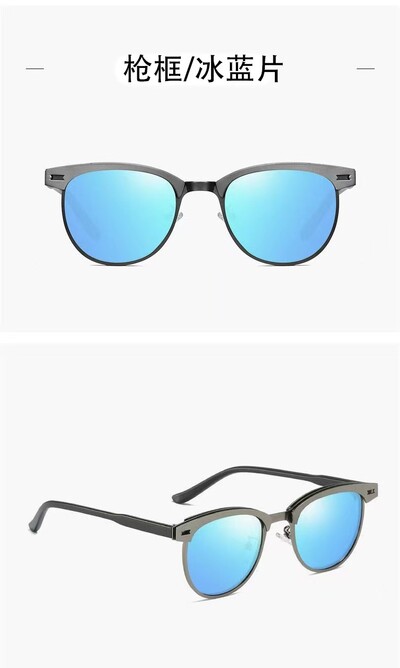 Polarizējošas saulesbrilles vīriešiem Mazs apaļš rāmis Retro Flow saules aizsardzība UV brilles sporta brīvdabas ceļojumu brilles T248