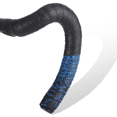 1 pereche bandă de ghidon pentru bicicletă de drum, bandă anti-alunecare pentru ghidon, cu șocuri, cu dopuri de bară, PU, curea de ghidon rezistentă la șocuri.