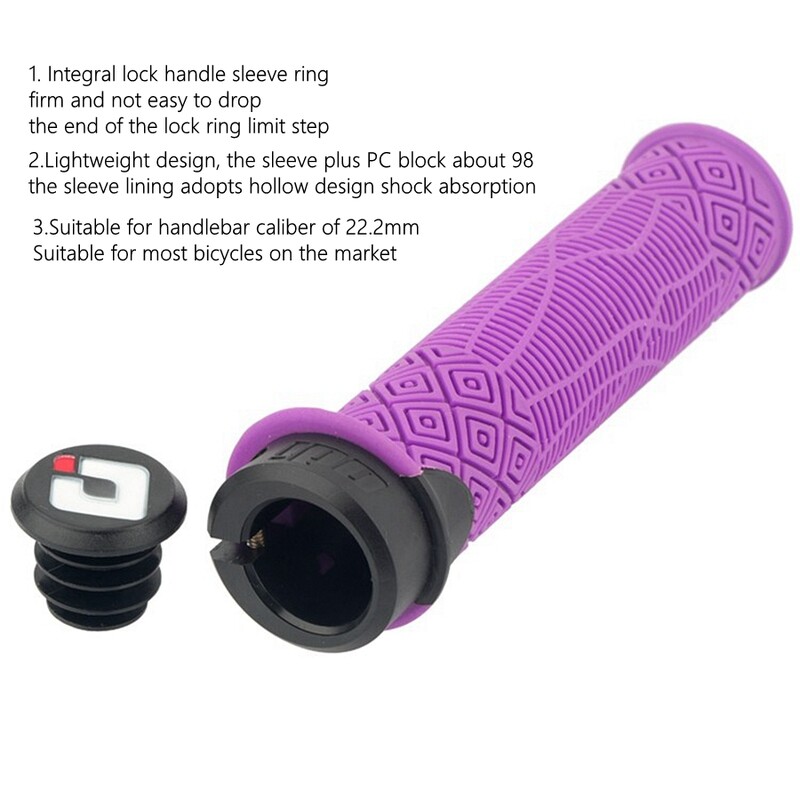 ODI MTB mâner de bicicletă blocat 22,2 MM mânere de ghidon din cauciuc, confortabile, anti-alunecare, potrivire la capăt, pliante, BMX XC, accesorii pentru biciclete de echilibru