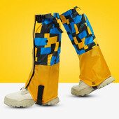 1 pāris ūdensnecaurlaidīgas āra slēpošanas getras bērniem pārgājieniem, braukšanai ar velosipēdu, kāpšanai, medībām, legingiem, getras ziemas kāju potīšu sildīšanai