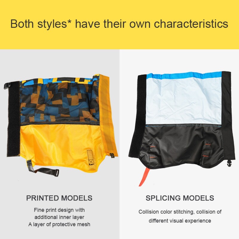 1 pāris ūdensnecaurlaidīgas āra slēpošanas getras bērniem pārgājieniem, braukšanai ar velosipēdu, kāpšanai, medībām, legingiem, getras ziemas kāju potīšu sildīšanai