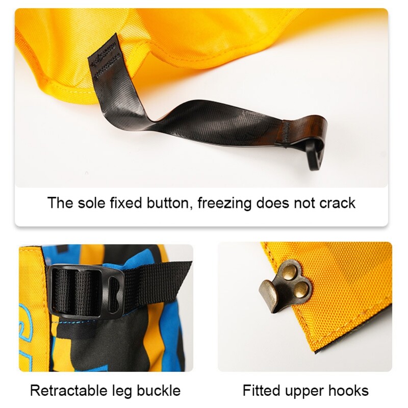 1 pāris ūdensnecaurlaidīgas āra slēpošanas getras bērniem pārgājieniem, braukšanai ar velosipēdu, kāpšanai, medībām, legingiem, getras ziemas kāju potīšu sildīšanai