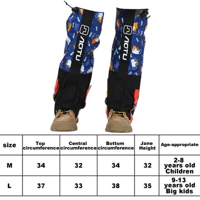 Āra ūdensnecaurlaidīgs sniega getras Regulējams bērnu sniega kāju pārsegs Ūdensnecaurlaidīgi zābaku getras pārgājieniem Medībām pastaigu slēpošanai