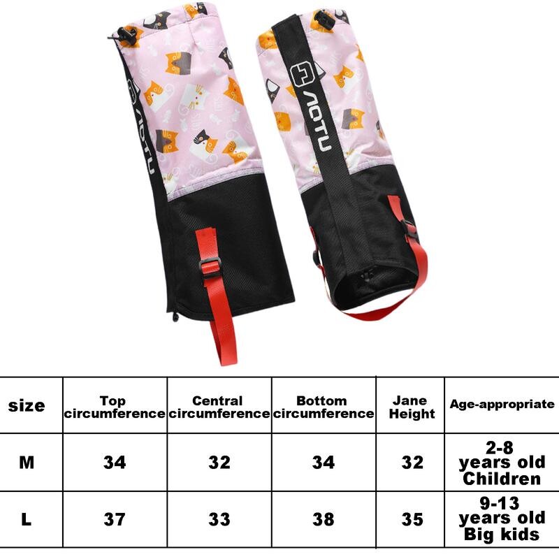 Āra ūdensnecaurlaidīgs sniega getras Regulējams bērnu sniega kāju pārsegs Ūdensnecaurlaidīgi zābaku getras pārgājieniem Medībām pastaigu slēpošanai