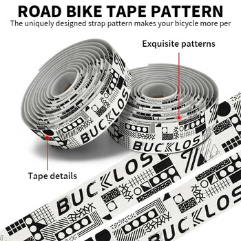 BUCKLOS Ταινία τιμονιού ποδηλάτου δρόμου PU EVA Road Bicycle Drop Bar Tapes Άνετη αντικραδασμική τιμόνι ποδηλασίας Περιτύλιγμα ανταλλακτικά ποδηλάτου