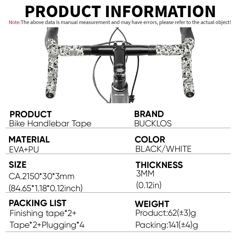 BUCKLOS šosejas velosipēdu stūres lente PU EVA šosejas velosipēdu nolaižamās stieņa lentes Ērtas triecienizturīgas riteņbraukšanas stūres aptīšanas velosipēdu daļas