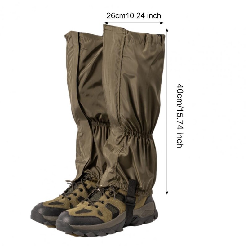 Pārgājienu getras Ūdensnecaurlaidīgi regulējami kāju getras āra aktivitātēm Pārgājieni Kāpšana Slēpošana Medības Vīrieši Sieviešu sniega zābaki